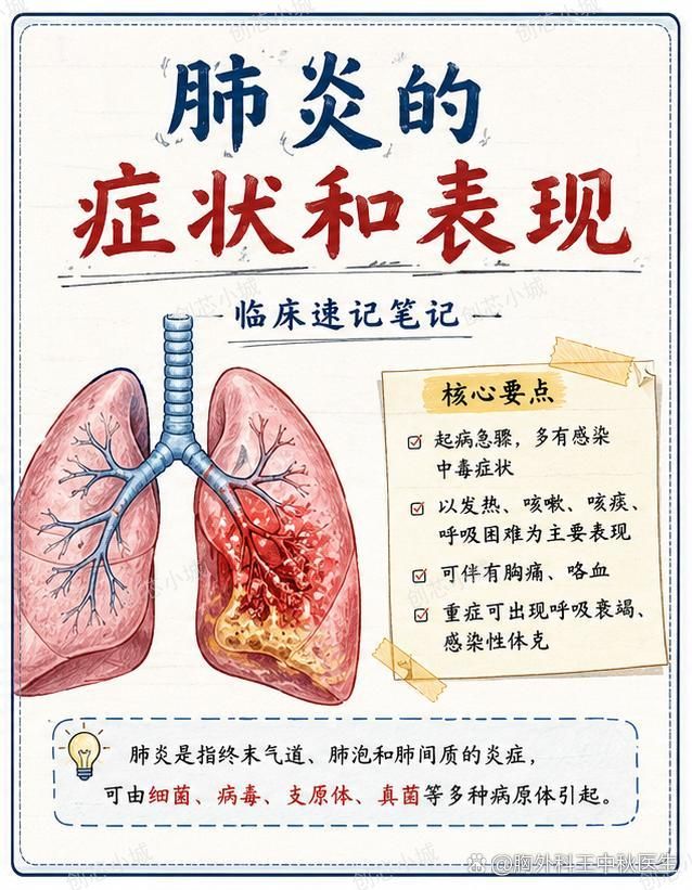 肺炎的症状和表现 #别把肺炎当感冒！